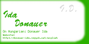 ida donauer business card